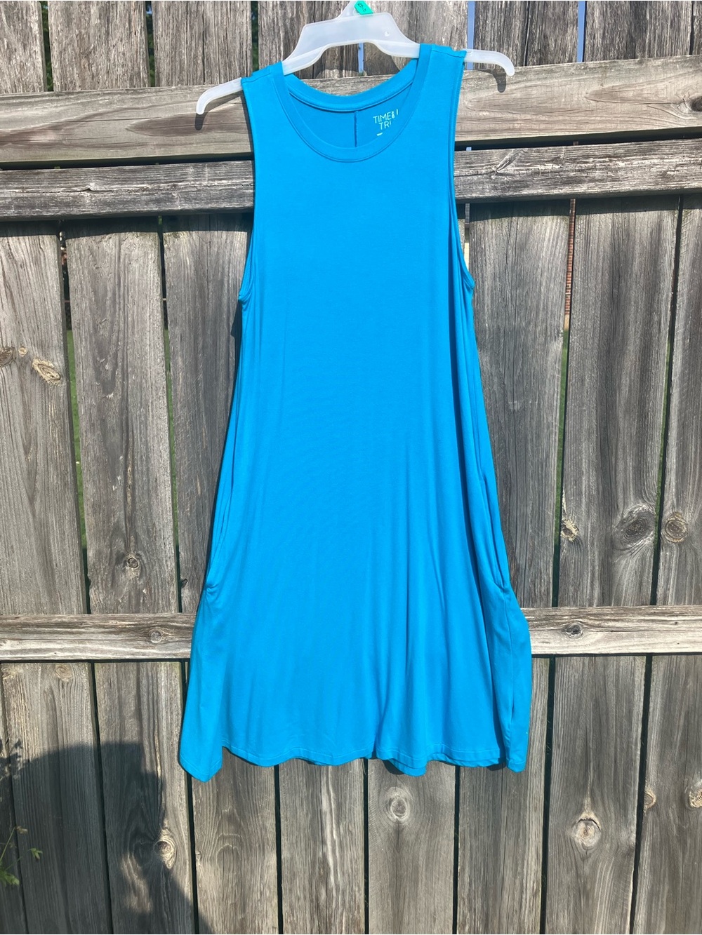 Time and Tru Teal Scoop Neck Top